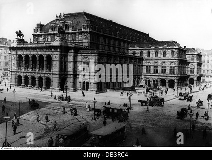 Geographie / Reisen, Österreich, Wien, Oper, vor 1896, Zusatz-Rechte-Clearences-nicht vorhanden Stockfoto