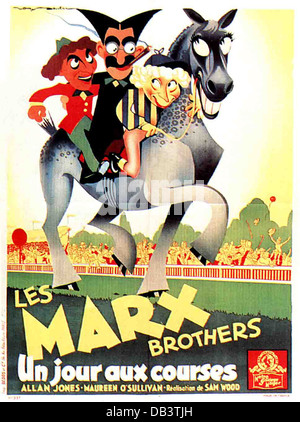 DIE MARX BROTHERS EINEN TAG BEI DEN RENNEN MGM 1937. Regie: Sam Wood. FILMPLAKAT Stockfoto