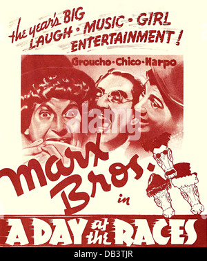 DIE MARX BROTHERS EINEN TAG BEI DEN RENNEN MGM 1937. Regie: Sam Wood. FILMPLAKAT Stockfoto