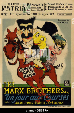 DIE MARX BROTHERS EINEN TAG BEI DEN RENNEN MGM 1937. Regie: Sam Wood. FILMPLAKAT Stockfoto