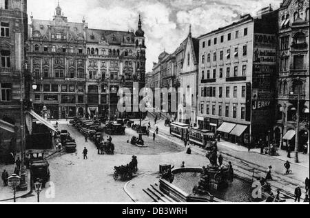 Geographie / Reisen, Österreich, Wien, Plätze, Neuer Markt mit Donner-Brunnen, Ansicht, um 1910, Additional-Rights-Clearences-not available Stockfoto