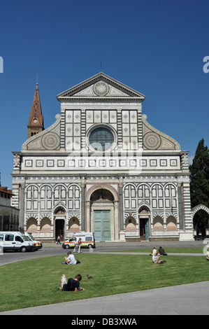 Kirche Santa Maria Novella in Piazza di Santa Maria Novella, Florenz, Italien, Europa Stockfoto