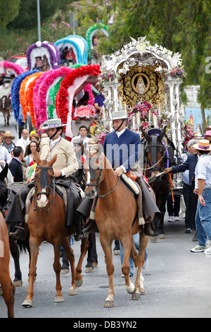 Katholischer Wallfahrtsort von Jerez nach El Rocio in Südspanien Stockfoto