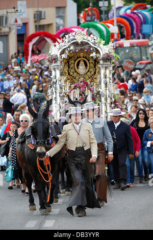 Katholischer Wallfahrtsort von Jerez nach El Rocio in Südspanien Stockfoto