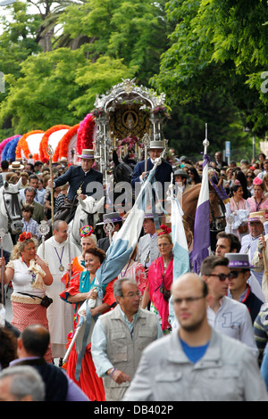 Katholischer Wallfahrtsort von Jerez nach El Rocio in Südspanien Stockfoto