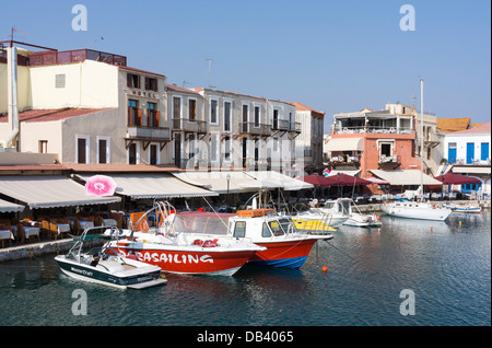 Innenhafen Rethymnon Kreta Griechenland Stockfoto