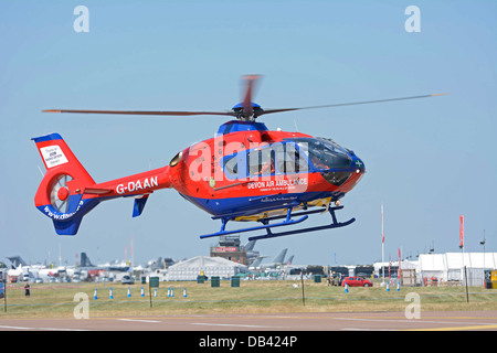 EUROCOPTER EC145 DER DEVON AIR AMBULANCE IM VEREINIGTEN KÖNIGREICH Stockfoto