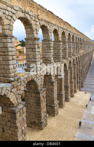 Römisches Aquädukt in Segovia (Spanien) Stockfoto