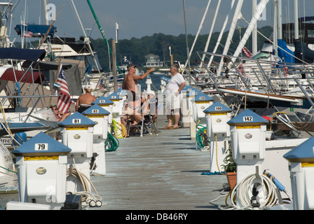 Marina am Sodus Bay NY. Stockfoto