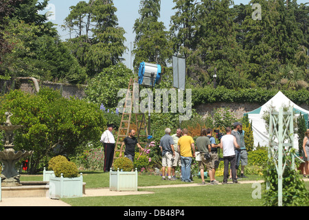 Bild von den Dreharbeiten des Films "Wild", Regie: Vivienne De Courcy vor Ort in Marley Park, Dublin. Stockfoto