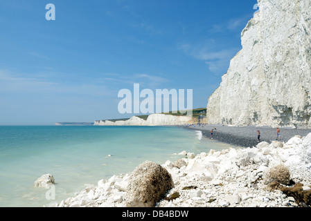 Flut an einem Sommernachmittag bei Birling Gap, East Sussex, UK Stockfoto