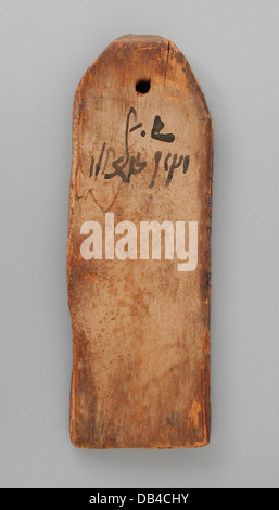 Mumie-Label mit demotischen Inschrift M.80.202.143 Stockfoto