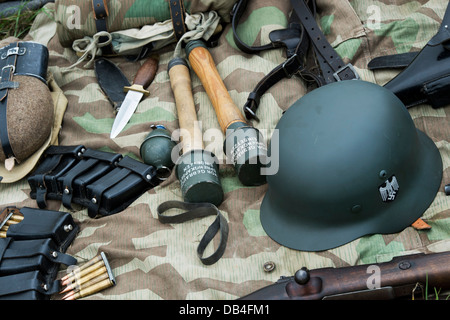 WW2 Wehrmacht Soldaten Ausrüstung Stockfoto