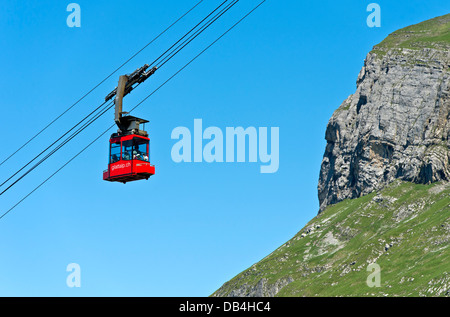 Kabine der Luftseilbahn Sahli - Glattalp, Bisistal, Kanton Schwyz, Schweiz Stockfoto