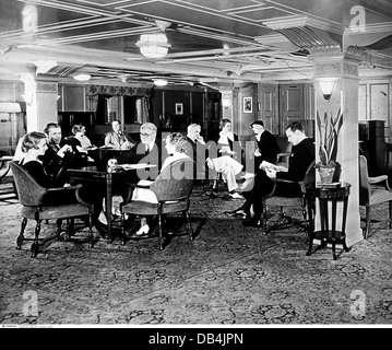 Transport / Transport, Navigation, Schiffsausstattung, Lounge, 'Washington', 1930er Jahre, zusätzliche Rechte-Clearences-nicht vorhanden Stockfoto