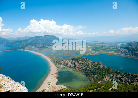 Türkei, Provinz Mugla, Dalyan, Iztuzu Strand (Schildkrötenstrand) und das Schilfgebiet von Dalyan Stockfoto