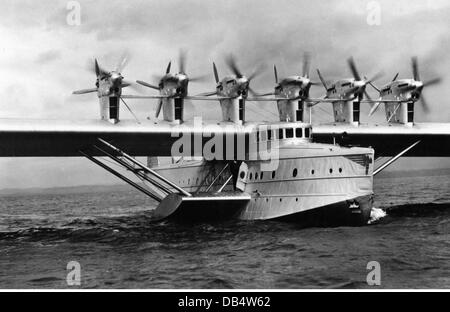 Transport / Transport, Luftfahrt, Wasserflugzeug, Dornier do X, vor Beginn, 1930er Jahre, Zusatzrechte-Abferenzungen-nicht vorhanden Stockfoto