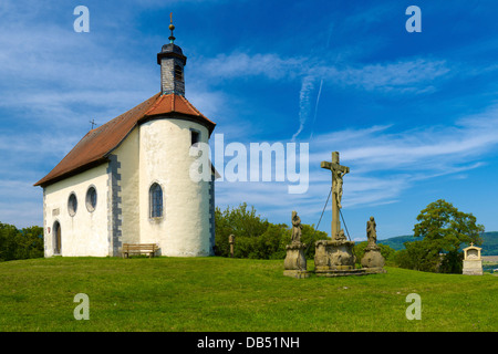 Wallfahrtskapelle St. Gangolf, Fladungen, Rhön-Grabfeld Bezirk, Unterfranken, Bayern, Deutschland Stockfoto