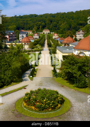 Mittelachse der Staatsbad Bad Brueckenau, Landkreis Bad Kissingen, untere Franken, Bayern, Deutschland Stockfoto