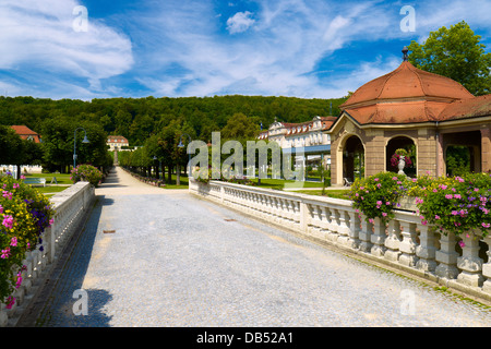 Mittelachse der Staatsbad Bad Brueckenau, Landkreis Bad Kissingen, untere Franken, Bayern, Deutschland Stockfoto