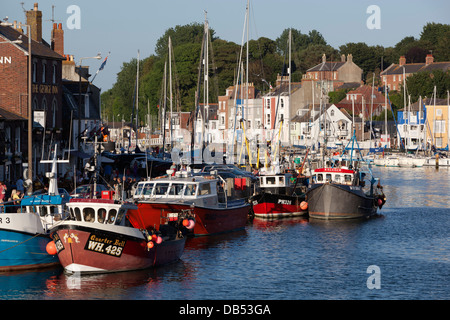 Alten Hafen mit Fischerbooten Stockfoto