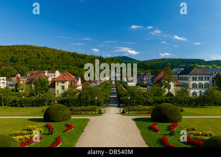 Mittelachse der Staatsbad Bad Brueckenau, Landkreis Bad Kissingen, untere Franken, Bayern, Deutschland Stockfoto