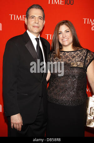 Rick Stengel und Kim Kelleher Time Magazin feiert die Time 100 Ausgabe, Liste der hundert meistens Supermacht der Welt, am Haus der Jazz at Lincoln Center - Ankunft New York City, USA - 26.04.11 Stockfoto