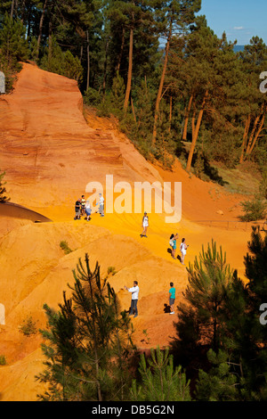 Roussillon, Le Sentir des Ocres, Ocre Wege Luberon Provence, Frankreich Stockfoto