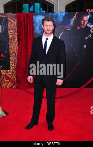 Chris Hemsworth Los Angeles Premiere von "Thor" statt, an der El Capitan Theatre - Ankünfte Hollywood, California - 02.05.11 Stockfoto