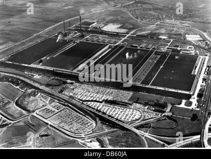 Industrie, Autos, Volkswagen Werke in Kassel, Westdeutschland, Luftaufnahme, 1970er Jahre, zusätzliche-Rechte-Clearences-nicht vorhanden Stockfoto