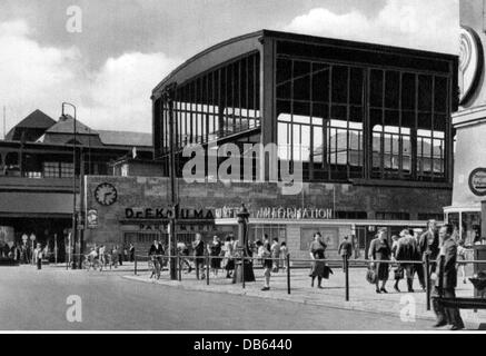 Geographie / Reisen, Deutschland, Berlin, Gebäude, Bahnhof Zoologischer Garten, eröffnet 1882, Außenansicht, 1930er Jahre, zusätzliche-Rechte-Clearences-nicht vorhanden Stockfoto