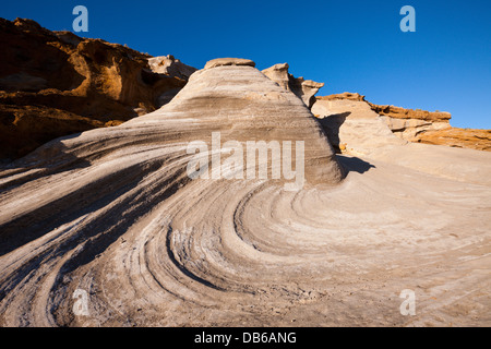 Versteinerte Dünen in der Nähe von Costa del Silencio, Teneriffa, Kanarische Inseln, Spanien Stockfoto