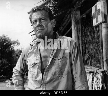 DIE Brücke am RIVER KWAI Columbia, 1957. Regie: David Lean. Mit William Holden Stockfoto