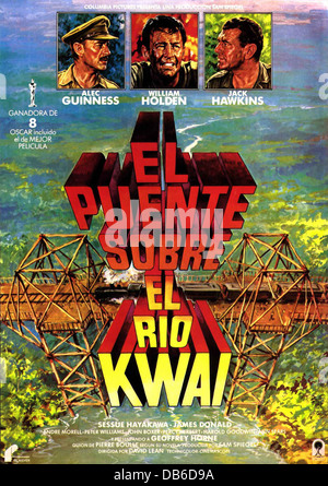 DIE Brücke am RIVER KWAI Columbia, 1957. Regie: David Lean. FILMPLAKAT Stockfoto