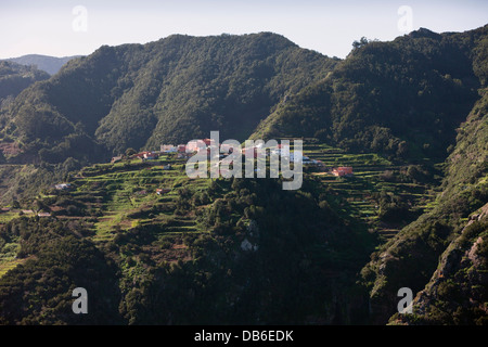 Blick von Taborno nach Las Carboneras im Anaga-Gebirge, Teneriffa, Kanarische Inseln, Spanien Stockfoto