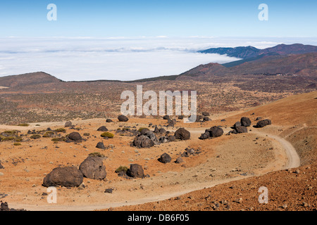 Teide Eiern oder Lava Accreation Kugeln im Teide-Nationalpark, Teneriffa, Kanarische Inseln, Spanien Stockfoto