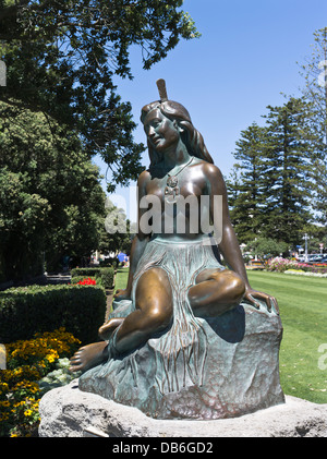 dh Marine Parade Gardens NAPIER Neuseeland Pania Riff Bronze Statue Gärten Stockfoto