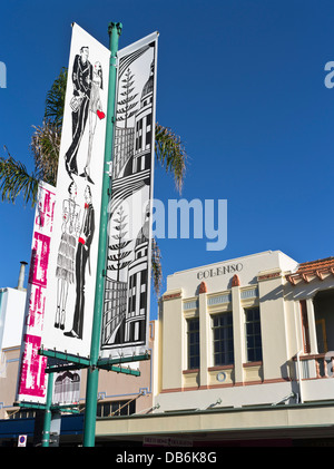 dh NAPIER Neuseeland Art-Deco-banner Colenso House spanische Mission Baustil Stockfoto