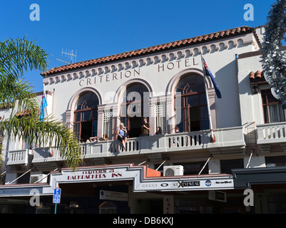 dh Emerson Street NAPIER NEUSEELAND Art Deco Criterion Hotelgebäude Stil Spanish Mission Backpackers Inn Backpacker Hostel Architektur außen Stockfoto