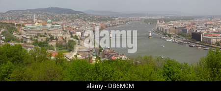 Stadtbild von Gellertberg, Budapest, Ungarn Stockfoto