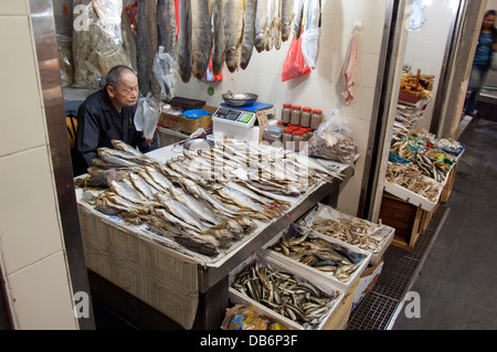 China, Macau. Am historischen "Chinatown" Bereich der Innenstadt von Macau, UNESCO. Traditionelle chinesische Markt für frische. Stockfoto