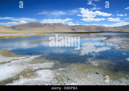 Salt Lake Tso Kar im Himalaya, Ladakh, Indien, Höhe 4530 m Stockfoto