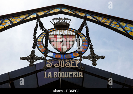 St. Josep la Boqueria-Markt in el raval Barcelona-Katalonien-Spanien Stockfoto