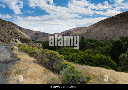 Yakima River Canyon Washington USA. Yakima Scenic Highway Stockfoto