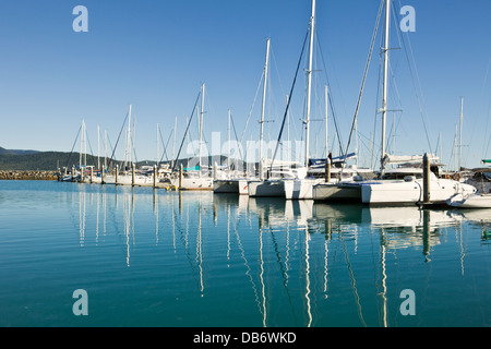 Yachten in Abel Point Marina. Airlie Beach, Whitsundays, Queensland, Australien Stockfoto