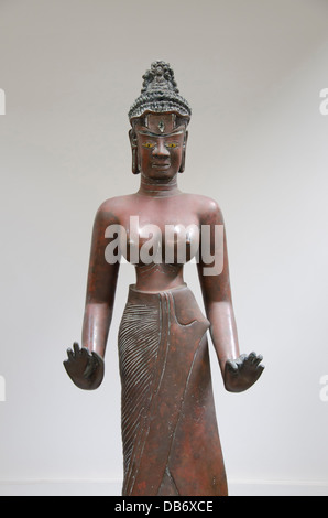 Vietnam, Da Nang. Cham-Museum. Bo tat Tara (aka Bodhisattva Tara) Bronze-Statue stammt aus dem späten 9. bis 10. Jahrhundert. Stockfoto