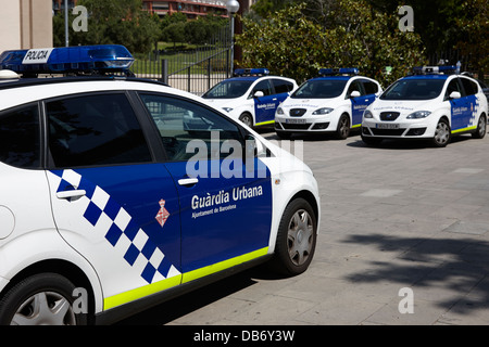 Policia guardia urbana City Polizei Streifenwagen Barcelona Katalonien Spanien Stockfoto