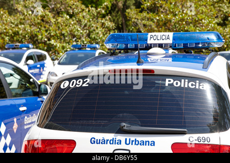 Policia Guardia Urbana Streifenwagen Barcelona-Katalonien-Spanien Stockfoto