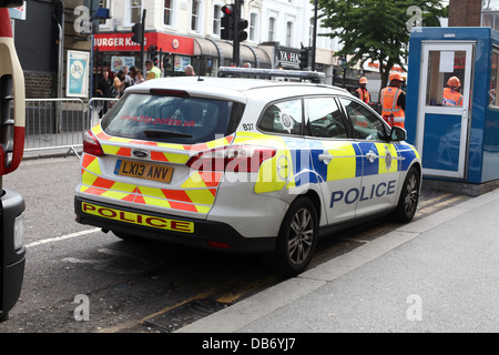 Von der British Transport Police Auto außerhalb Paddington Station im Zentrum von London. Juli 2013 Stockfoto