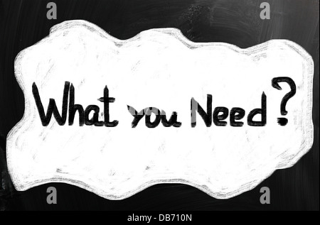 Was brauchen Sie? Stockfoto